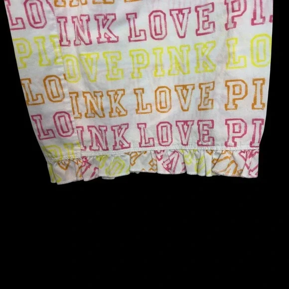 Victorias Secret PINK Loungewear Women's Small Ruffle Hem Cotton Pajama Pants - Picture 4 of 10